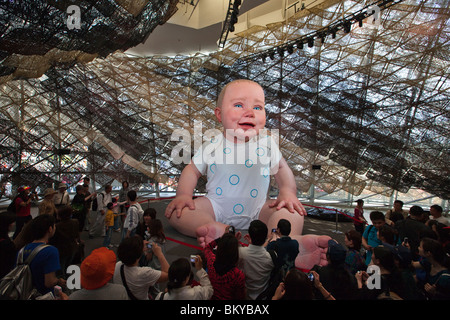 Miguelín, the Giant Robotic Baby in the Spain Pavillion at Expo 2010, Shanghai, China World's Fair Stock Photo