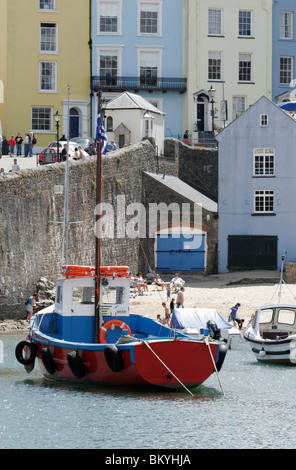 Tenby harbour fishing boat, Pembrokeshire, Wales, UK Stock Photo