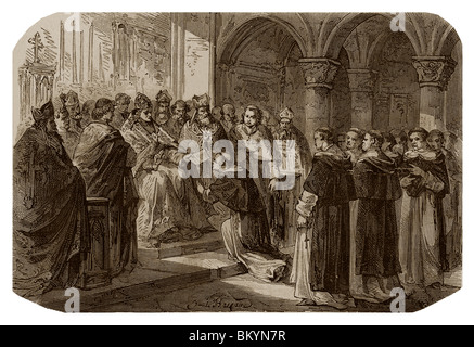 A catholic monk of the Dominican order in habit Stock Photo - Alamy