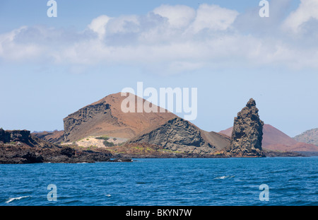 Pinnacle Rock on Bartolome Island in the Galapagos Islands Stock Photo