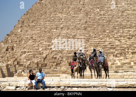 The Great Pyramids of Giza, Cairo, Egypt Stock Photo