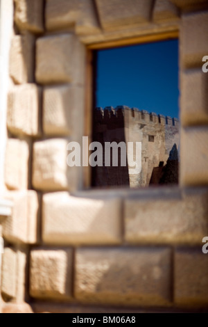 Reflection, Palace of Charles V, Granada, Spain Stock Photo