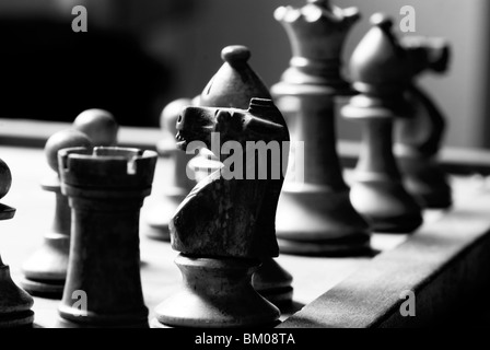 Chess game from the whites perspective Stock Photo