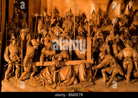 Brueggemann- or Bordesholmer Altar inside the Schleswig Cathedral, Cathedral of St. Peter, Schleswig, Schleswig-Holstein, German Stock Photo