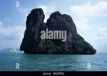 Majestic Clipper Star Flyer, Phang-Nga Bay, Thailand Stock Photo