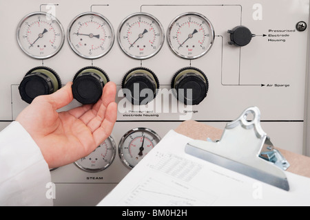 Doctor working in a laboratory Stock Photo