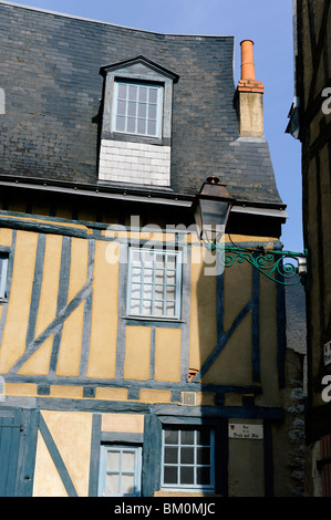 Old house in Plantagenet City, Old town of Le Mans, Sarthe, France Stock Photo