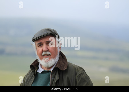 Portrait of a local taken on the South Downs near Eastbourne, East Sussex, England Stock Photo
