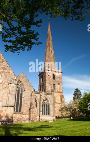 UK, Herefordshire, Ledbury, St Michaels Church with unusual separate spire Stock Photo