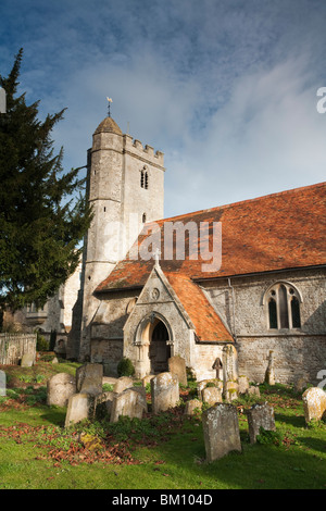St Peter's parish church in the Oxfordshire village of Little Wittenham, Uk Stock Photo
