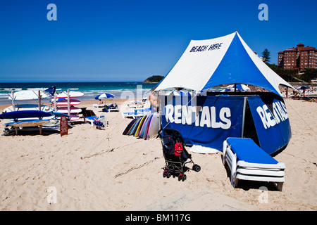 Surfboard hire at Manly Stock Photo