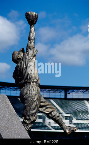 Statue of Al Kaline former professional baseball player member of Baseball Hall of Fame Comerica Park Detroit Michigan USA Stock Photo