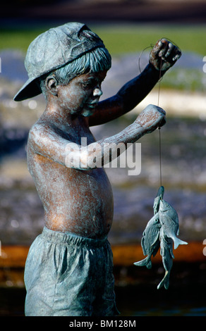 Buy Boy With Fish Statue Online In India -  India