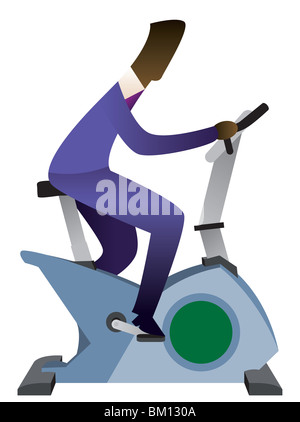 Businessman exercising in a gym Stock Photo