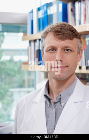 Portrait of a doctor smiling in a laboratory Stock Photo