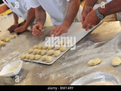 bakery warehouse at the "Fete du Pain" in Paris (Bread Fest) Stock Photo