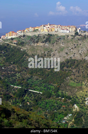 Foreshortening, Salvitelle village, river Tanagro valley, Salerno, Campania, Italy, Europe Stock Photo