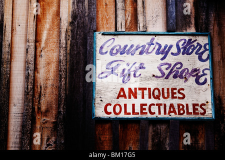 Country store board sign Stock Photo