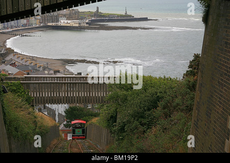 The Aberystwyth Cliff Railway at Constitution Hill, Aberystwyth, Ceredigion, Wales, UK Stock Photo