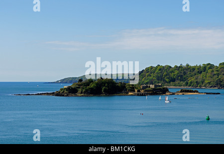 drakes island in plymouth sound, plymouth, devon, uk Stock Photo