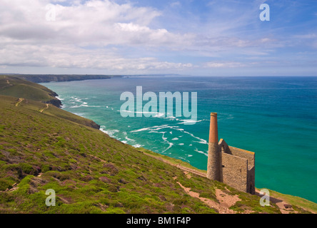 Wheal Coates, abandoned disused Cornish tin mine, near St. Agnes, North Cornwall, England, United Kingdom, Europe Stock Photo