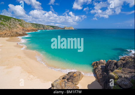 Porthcurno beach, Cornwall, England, United Kingdom, Europe Stock Photo