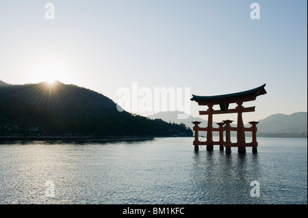 Itsukushima Shrine Torii Gate, UNESCO World Heritage Site, Miyajima Island, Hiroshima prefecture, Japan, Asia Stock Photo