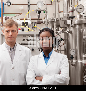 Portrait of two doctors in a laboratory Stock Photo
