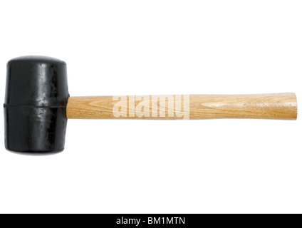 Rubber mallet on white background Stock Photo