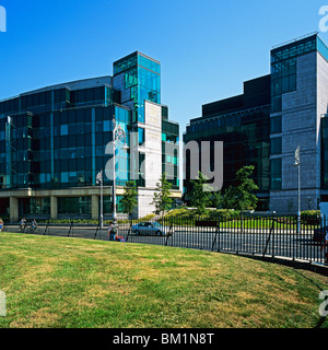 Headquarters of the Allied Irish Bank, AIB, on the River Liffey in the ...