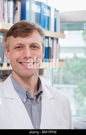 Portrait of a doctor smiling in a laboratory Stock Photo