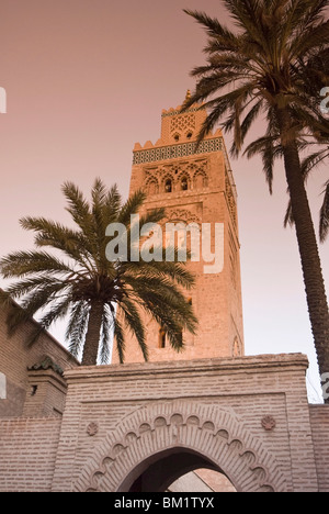 Minaret of the Koutoubia Mosque, UNESCO World Heritage Site, Marrakesh (Marrakech), Morocco, North Africa, Africa Stock Photo