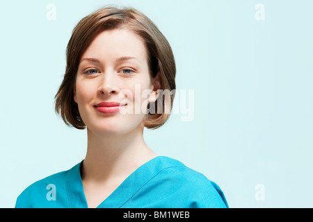 Close-up of a female doctor smiling Stock Photo