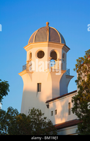 Tower in Paseo Nuevo Shopping Mall, Santa Barbara, California, United States of America, North America Stock Photo