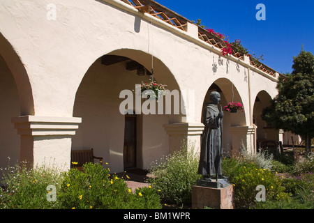 Junipero Serra Statue, Old Mission Santa Ines, Solvang, Santa Barbara County, Central California, United States of America Stock Photo