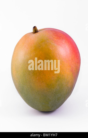 single ripe mango isolated on a white background Stock Photo