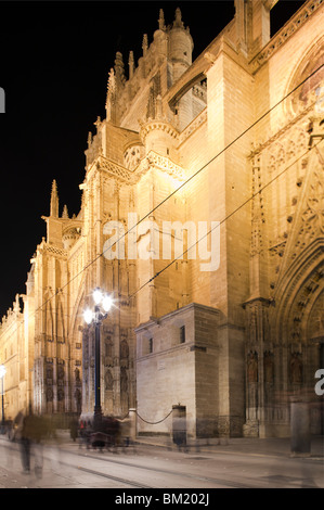 West facade of Santa Maria de la Sede Cathedral, Seville, Spain Stock Photo
