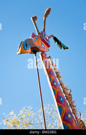 Orlando, FL - Jan 2009 - Animated giraffe puppet in Jammin' Jungle Parade at Disney's Animal Kingdom in Orlando Florida Stock Photo