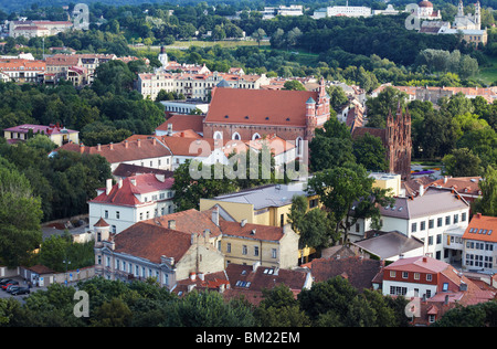 View of Old Town with St. Anne's Church, Vilnius, Lithuania, Baltic States, Europe Stock Photo