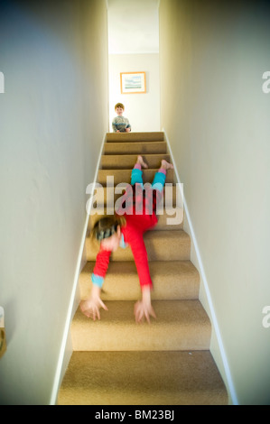 girl falling down stairs Stock Photo: 22600657 - Alamy