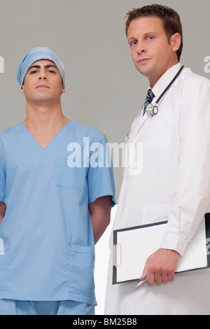 Two doctors standing together Stock Photo