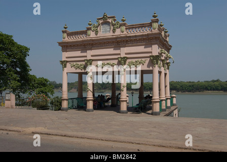 Old Danish pier, Hooghly River, West Bengal, India, Asia Stock Photo