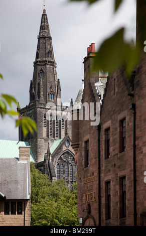 Spire of St. Mungo's Cathedral, Glasgow, Scotland, UK Stock Photo