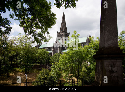 St. Mungo's Cathedral from southeast, Glasgow, Scotland, UK Stock Photo