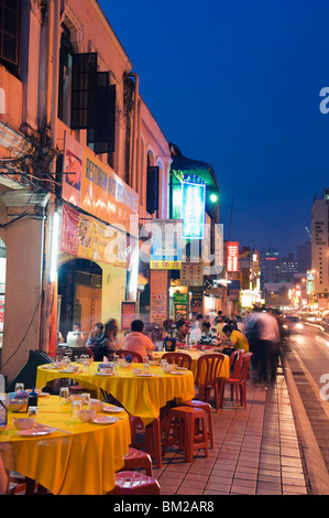 Outdoor restaurant, Chinatown, Kuala Lumpur, Malaysia, Southeast Asia Stock Photo