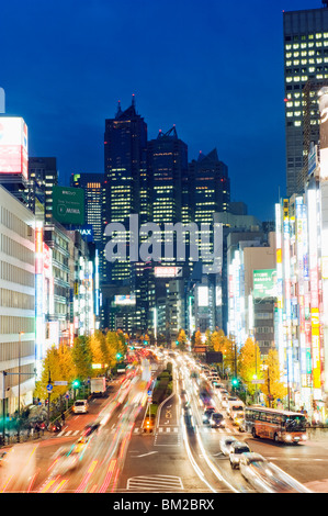 Park Hyatt Hotel and night lights in Shinjuku, Tokyo, Japan Stock Photo