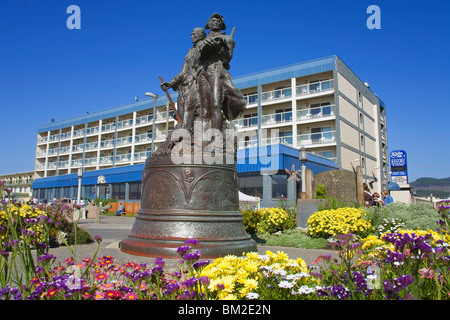 Lewis and Clark End of Trail Monument in Seaside, Oregon, USA Stock Photo