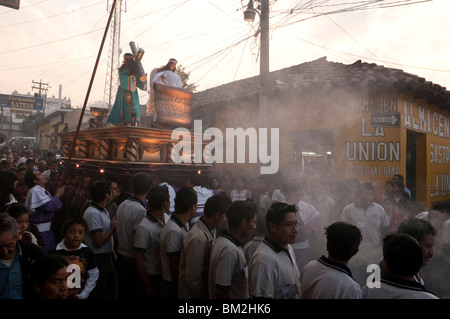 Easter Procession, Chichicastenango, Guatemala. Stock Photo