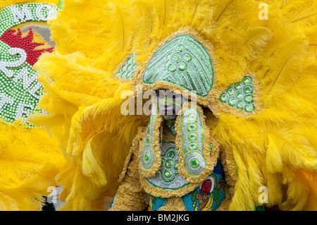 Mardi Gras Indians in full dress Stock Photo