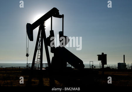 Oil well in the Texas Panhandle. Stock Photo